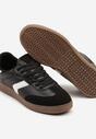 Czarne Sneakersy w Stylu Tenisówek z Perforacją Aranaria