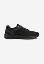 Czarne Buty Sportowe Sneakersy z Geometrycznym Wzorem Aranelora