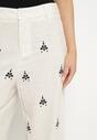 Pantaloni Alb cu negru