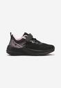 Czarno-Różowe Buty Sportowe Sneakersy z Geometrycznym Wzorem Hirvesin