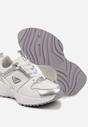 Białe Sneakersy z Perforacją i Ozdobnymi Metalicznymi Wstawkami Kamirea