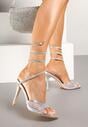Pantofi stiletto Argintii
