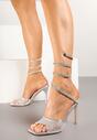 Pantofi stiletto Argintii