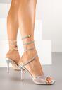 Pantofi stiletto Argintii