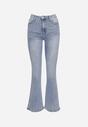 Niebieskie Casualowe Jeansy Dzwony Flortia
