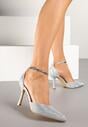 Pantofi stiletto Argintii