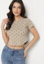 T-shirt Bej închis