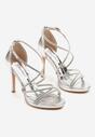 Pantofi stiletto Argintii