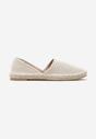 Jasnobeżowe Espadryle  z Plecionką i Wyciętą Cholewką Prommea
