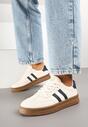 Sneakers Bej cu bleumarin