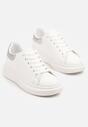 Sneakers Alb cu argintiu