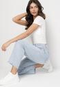 Jasnoniebieskie Jeansy Mom Fit z Wysokim Stanem Milapia