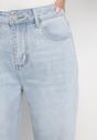 Jasnoniebieskie Jeansy Mom Fit z Wysokim Stanem Milapia