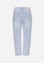 Jasnoniebieskie Jeansy Mom Fit z Wysokim Stanem Milapia
