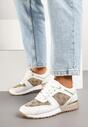 Sneakers Alb cu maro