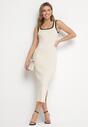 Rochie Bej cu negru