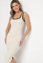 Rochie Bej cu negru