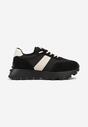 Sneakers Negri cu bej