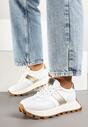Sneakers Alb cu auriu