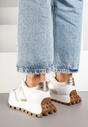 Sneakers Alb cu auriu