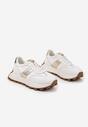 Sneakers Alb cu auriu
