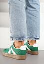Zielone Sneakersy w Stylu Kultowych Tenisówek Setionis