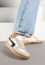 Biało-Czarne Sneakersy w Stylu Klasycznych Tenisówek Ahleria
