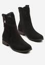Czarne Botki w Stylu Kowbojek z Ażurowymi Wycięciami Efadriana