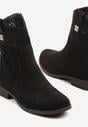 Czarne Botki w Stylu Kowbojek z Ażurowymi Wycięciami Efadriana