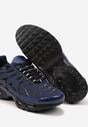 Niebiesko-Czarne Buty Sportowe Sneakersy Ozdobione Tłoczeniem Zalirae