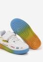 Białe Buty Sportowe Sneakersy z Zapięciem na Rzep i Aplikacjami Setadwen