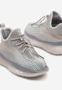 Jasnoszare Buty Sportowe Sneakersy z Geometrycznymi Paskami Garenia