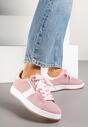Różowe Sneakersy Ozdobione Paskiem Zrulla