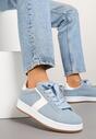 Jasnoniebieskie Sneakersy Ozdobione Paskiem Zrulla