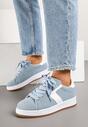 Jasnoniebieskie Sneakersy Ozdobione Paskiem Zrulla