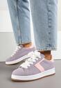 Fioletowe Sneakersy Ozdobione Paskiem Zrulla