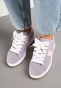 Fioletowe Sneakersy Ozdobione Paskiem Zrulla