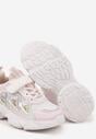 Różowe Buty Sportowe Sneakersy Ozdobione Sercami i Tłoczeniem Setolira
