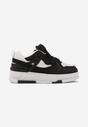 Czarne Sneakersy w Streetwearowym Stylu na Grubej Podeszwie Teniffia