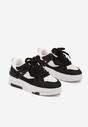 Czarne Sneakersy w Streetwearowym Stylu na Grubej Podeszwie Teniffia