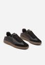 Czarne Buty Sportowe Sneakersy w Stylu Tenisówek z Napisem Vakkaria