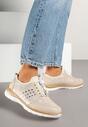 Sneakers Bej cu auriu