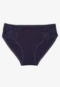 Granatowe Bawełniane Majtki Typu Figi z Koronką Talionae