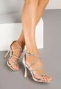 Pantofi stiletto Argintii