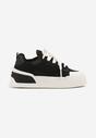 Czarne Sneakersy Chunky w Stylu Trampek na Grubej Podeszwie Elanirelia