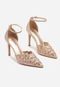 Pantofi stiletto Culoarea șampaniei