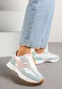 Niebiesko-Różowe Sneakersy z Geometrycznym Wzorem Zdivaria