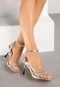 Pantofi stiletto Argintii