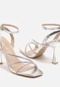 Pantofi stiletto Argintii
