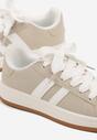 Beżowe Sneakersy z Dwoma Paskami Galtewi